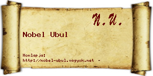 Nobel Ubul névjegykártya
